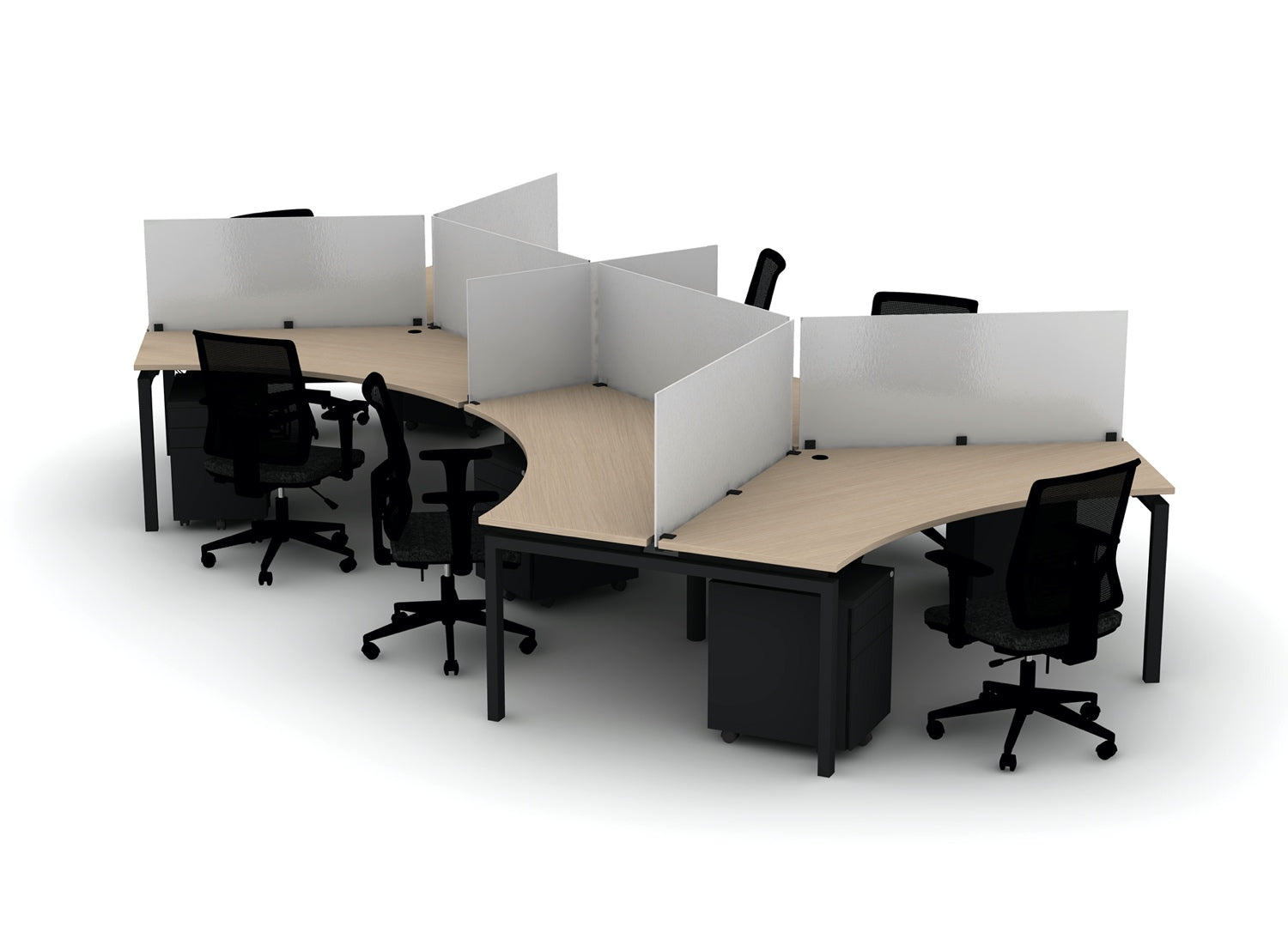 120 Jot Desk - Pod of 6 Workstation Bundle – Juniper Office