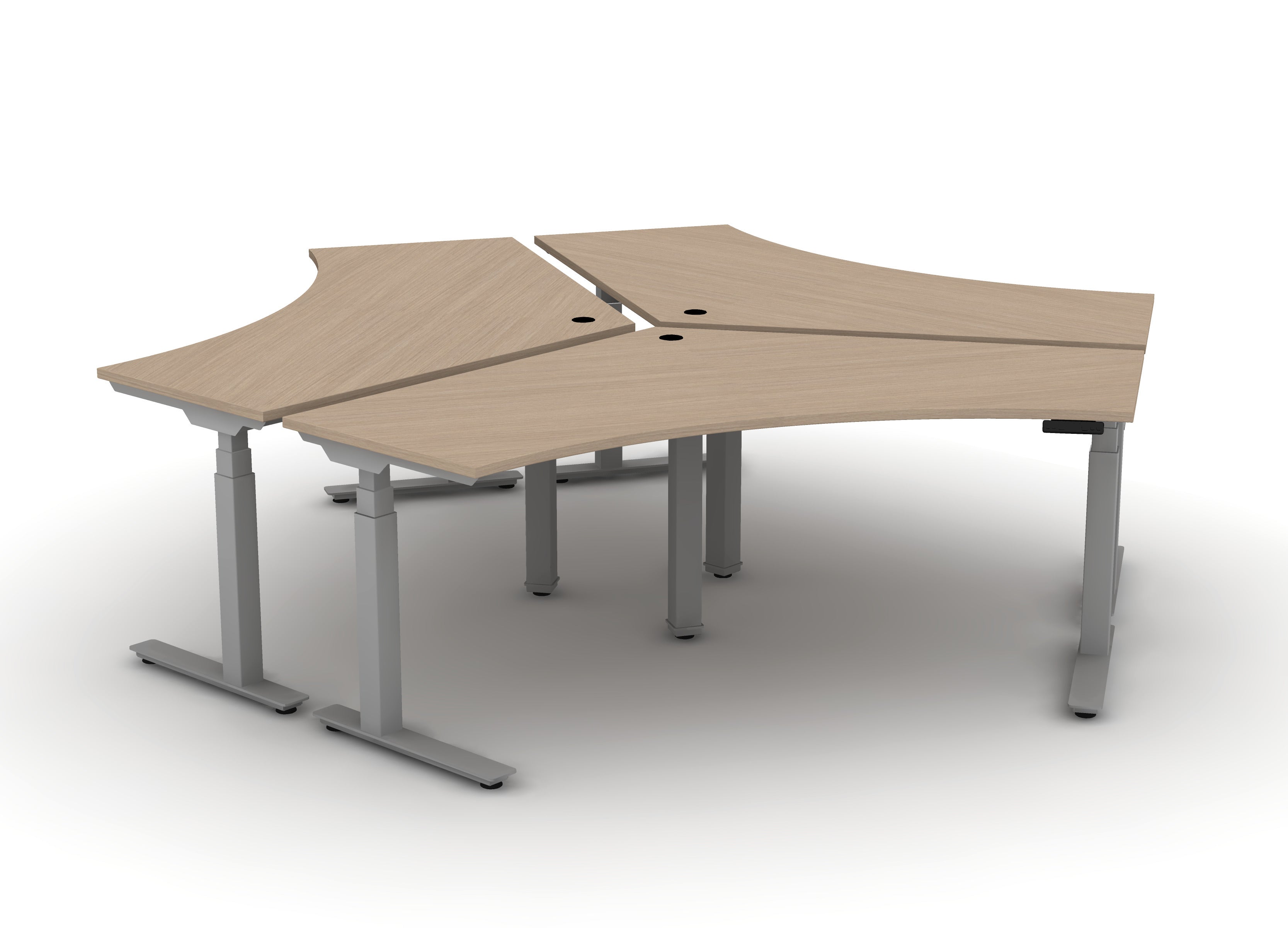 120 Think Desk (sit to stand) - Pod of 3